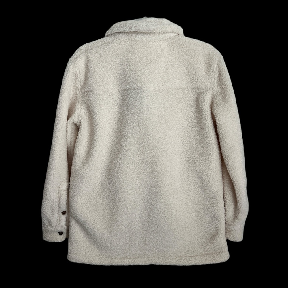 NWT MARINE LAYER EDEN SHERPA IVORY OVERSHIRT SIZE SMALL - Picture 5 of 7